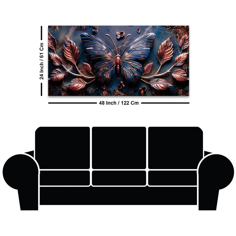 Artistic Butterfly Wall Painting for Elegant Interior Styling