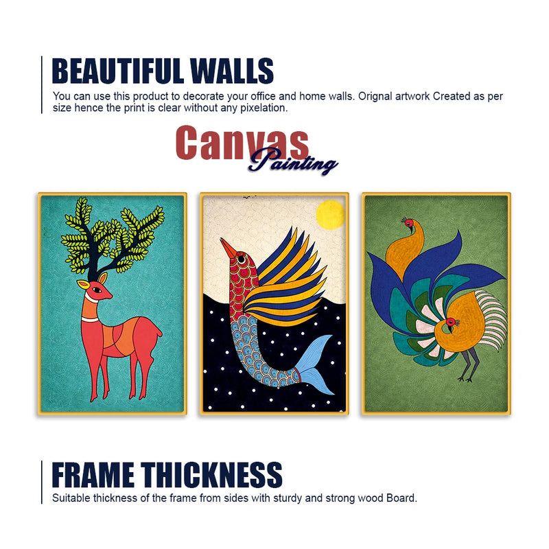 Artistic Canvas Wall Painting Set of Three