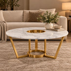 Artistic Circular Marble Center Table for Apartment, Office & Reception Area