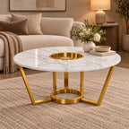 Artistic Circular Marble Center Table for Apartment, Office & Reception Area