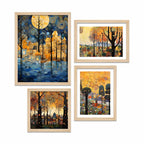 Artistic City & Nature Wall Frame Set of Four