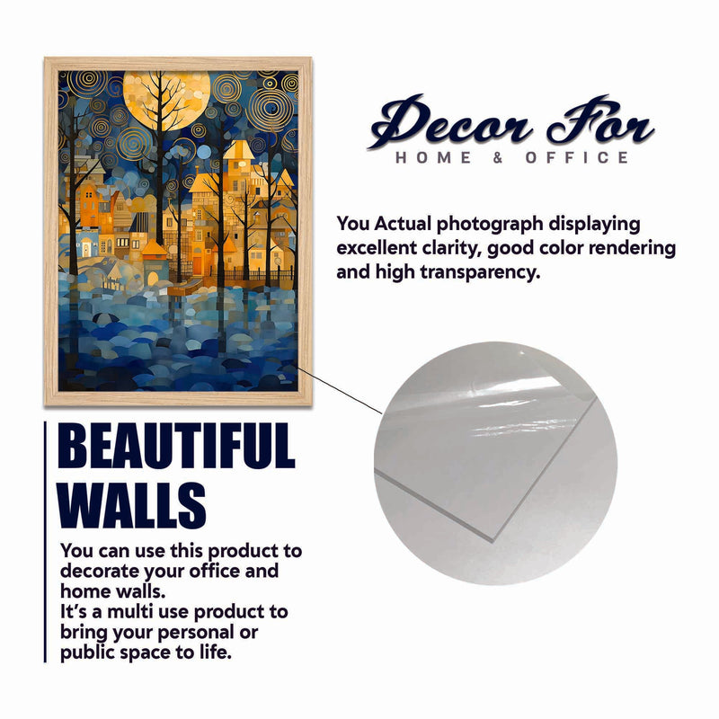 Artistic City & Nature Wall Frame Set of Four