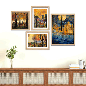 artistic-city-nature-wall-frame-set-of-four
