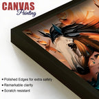 Artistic Colorful Three Horse Canvas Wall Art Painting