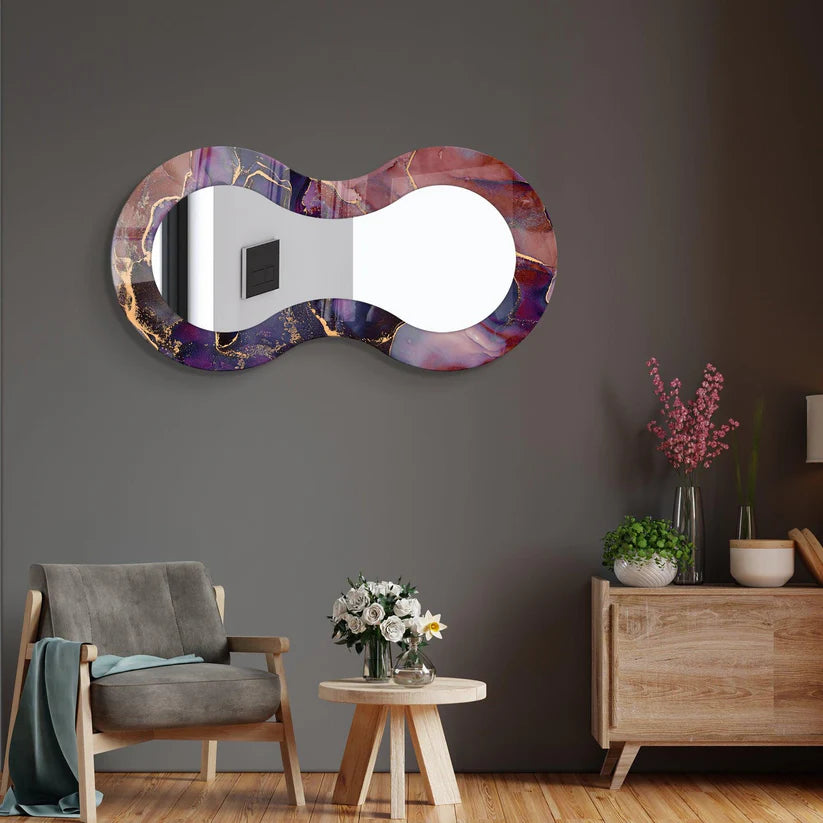 Artistic Curvy Acrylic Wall Mirror with Abstract Frame Design