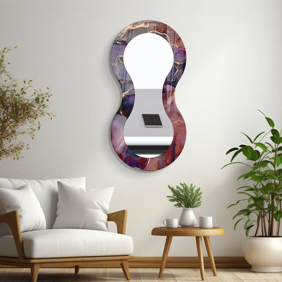 Artistic Curvy Acrylic Wall Mirror with Abstract Frame Design
