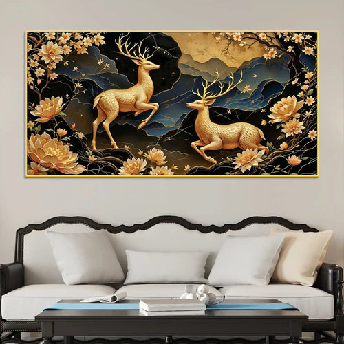 artistic-deer-floral-canvas-wall-painting-for-premium-luxury-decor