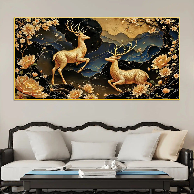 artistic-deer-floral-canvas-wall-painting-for-premium-luxury-decor