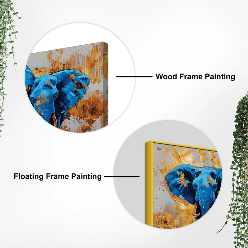 Artistic Elephant Canvas Wall Painting for Home