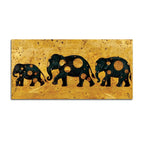 Artistic Elephant Family Canvas Wall Painting for Home & Office
