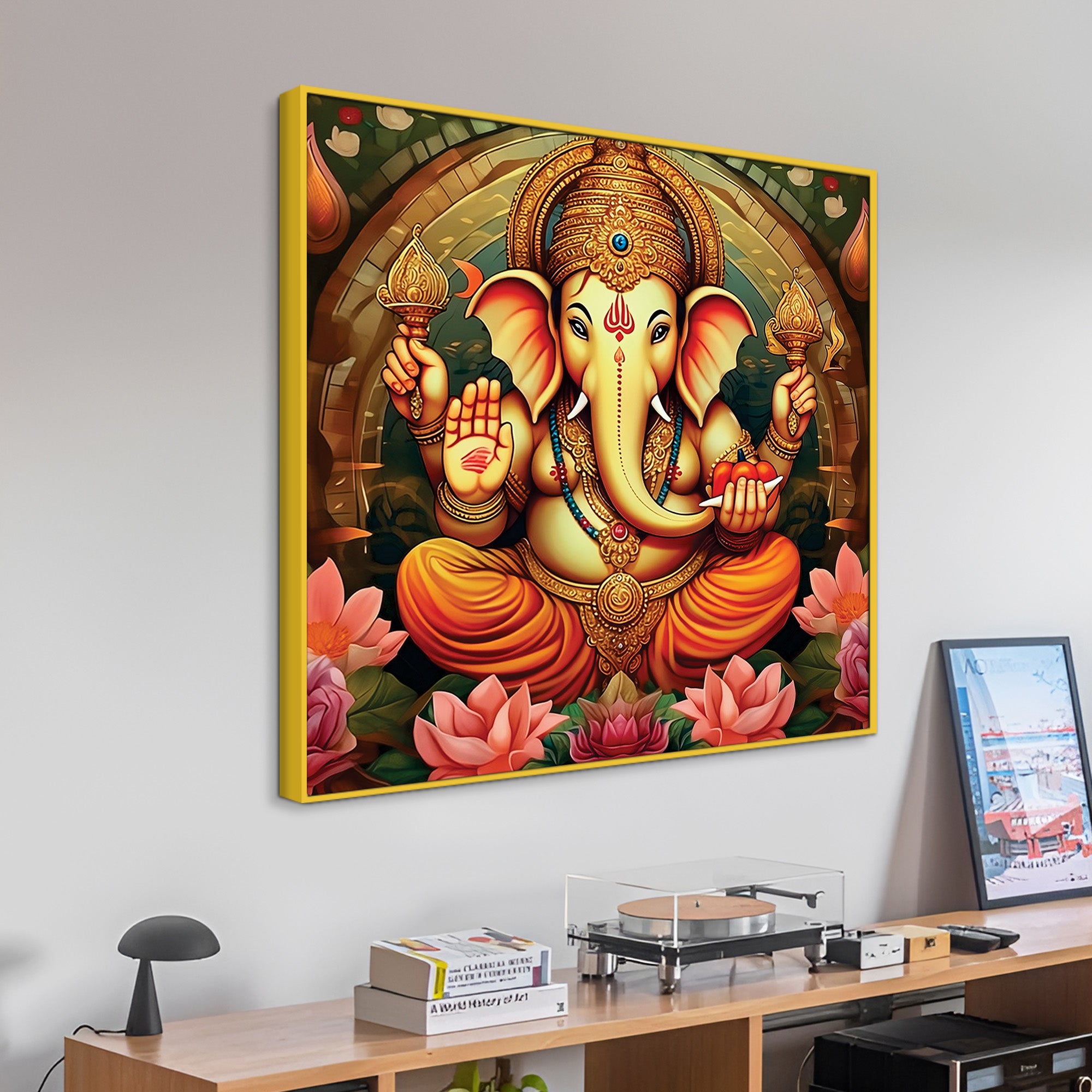 Artistic Ganpati Painting for Office Decor