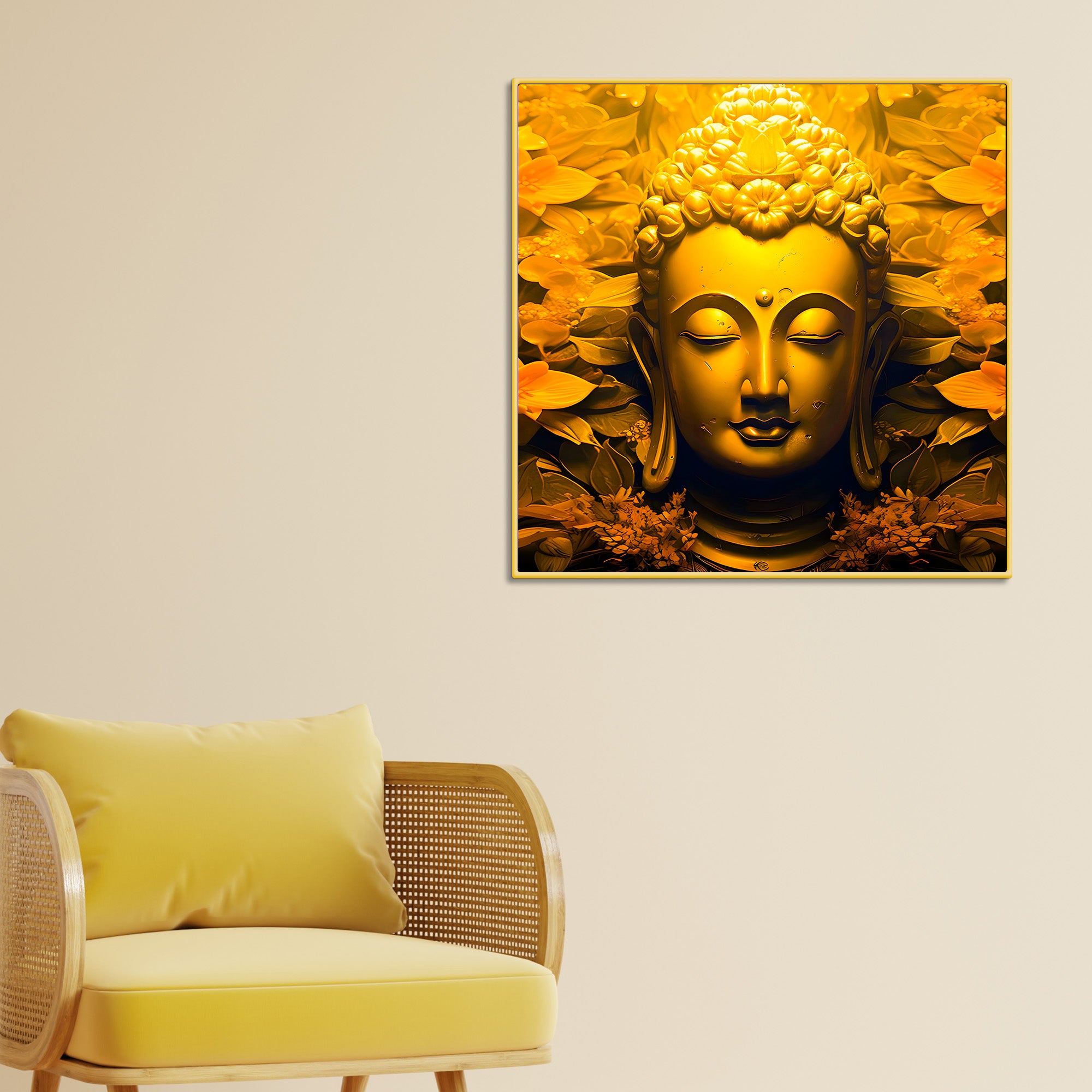 Artistic Gautam Buddha Painting Wall Decor for Home & Office