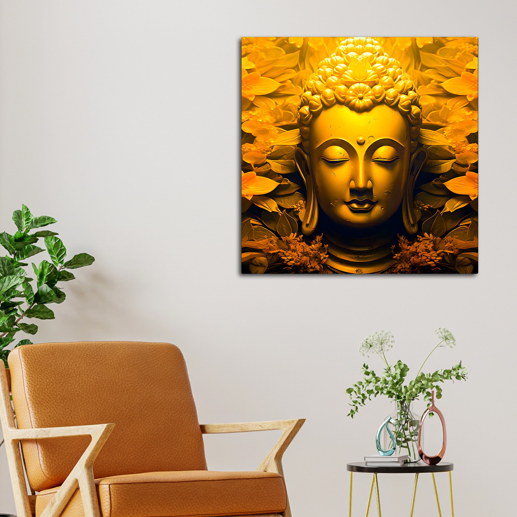 Artistic Gautam Buddha Painting Wall Decor for Home & Office
