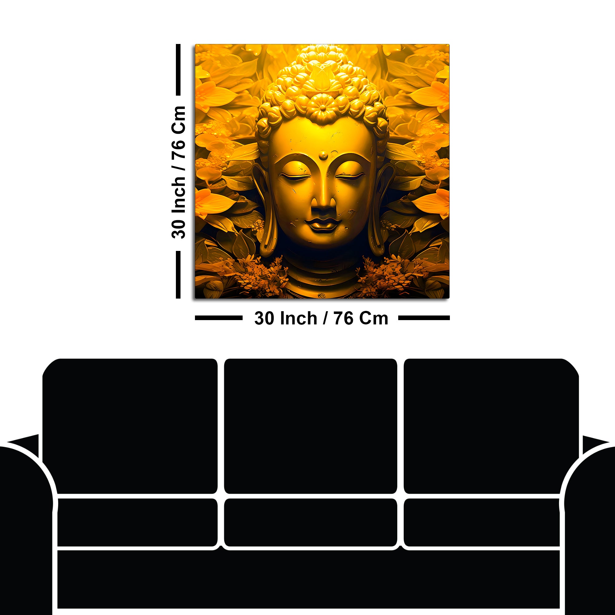 Artistic Gautam Buddha Painting Wall Decor for Home & Office