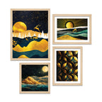 Artistic Gold Wall Frame Set of Four