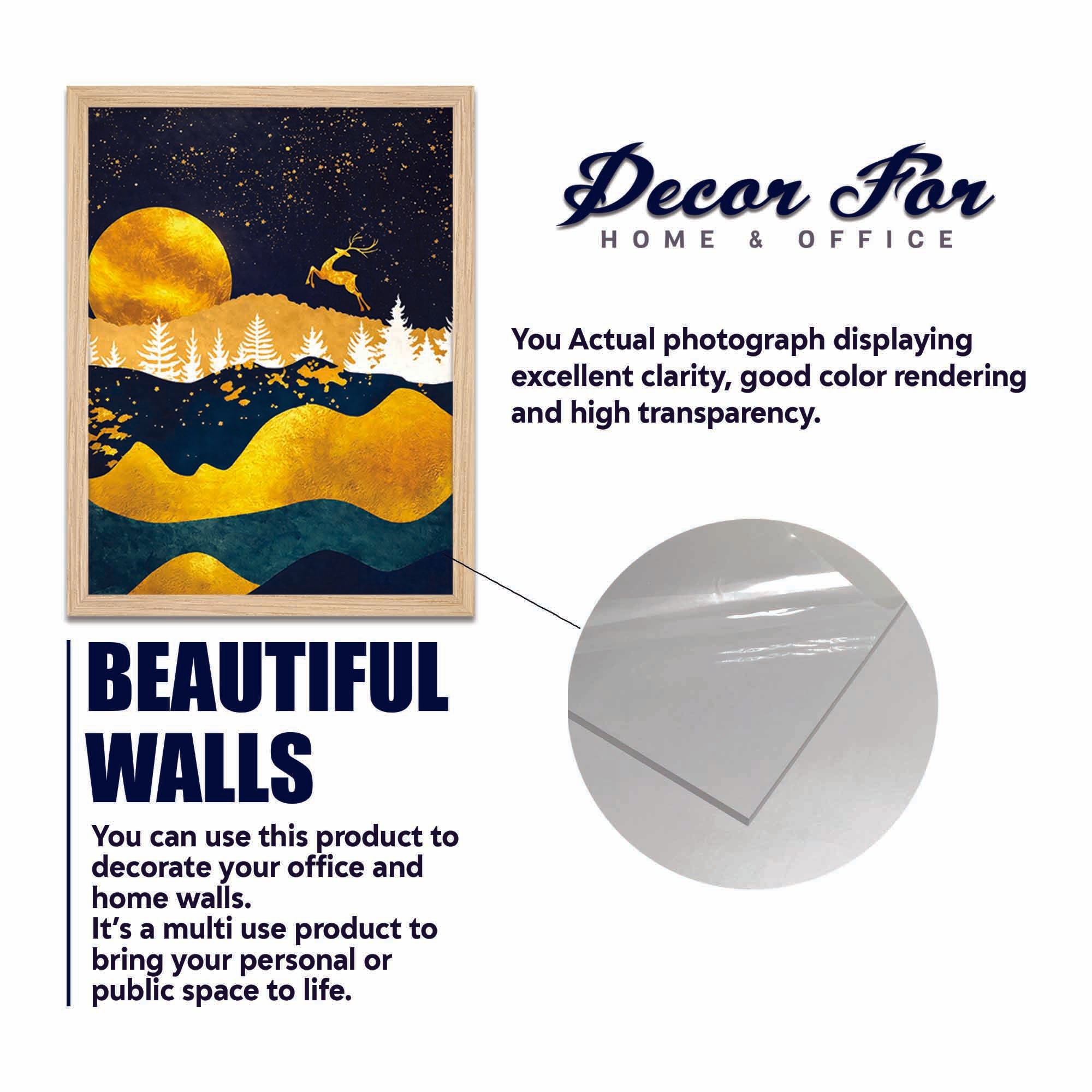 Artistic Gold Wall Frame Set of Four