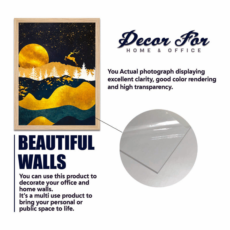 Artistic Gold Wall Frame Set of Four