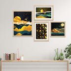 Artistic Gold Wall Frame Set of Four