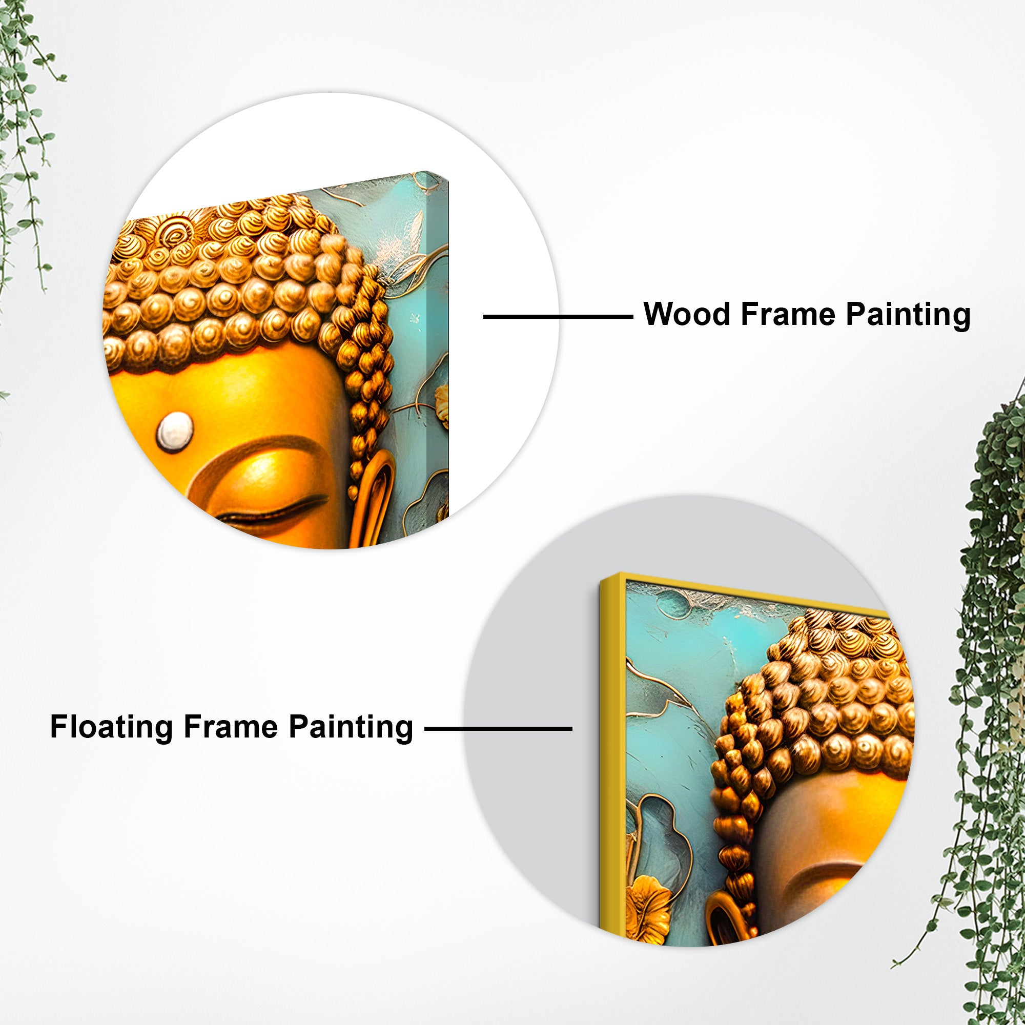 Artistic Golden Buddha Wall Décor Painting