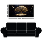 Artistic Golden Tree Canvas Painting for Interior Décor
