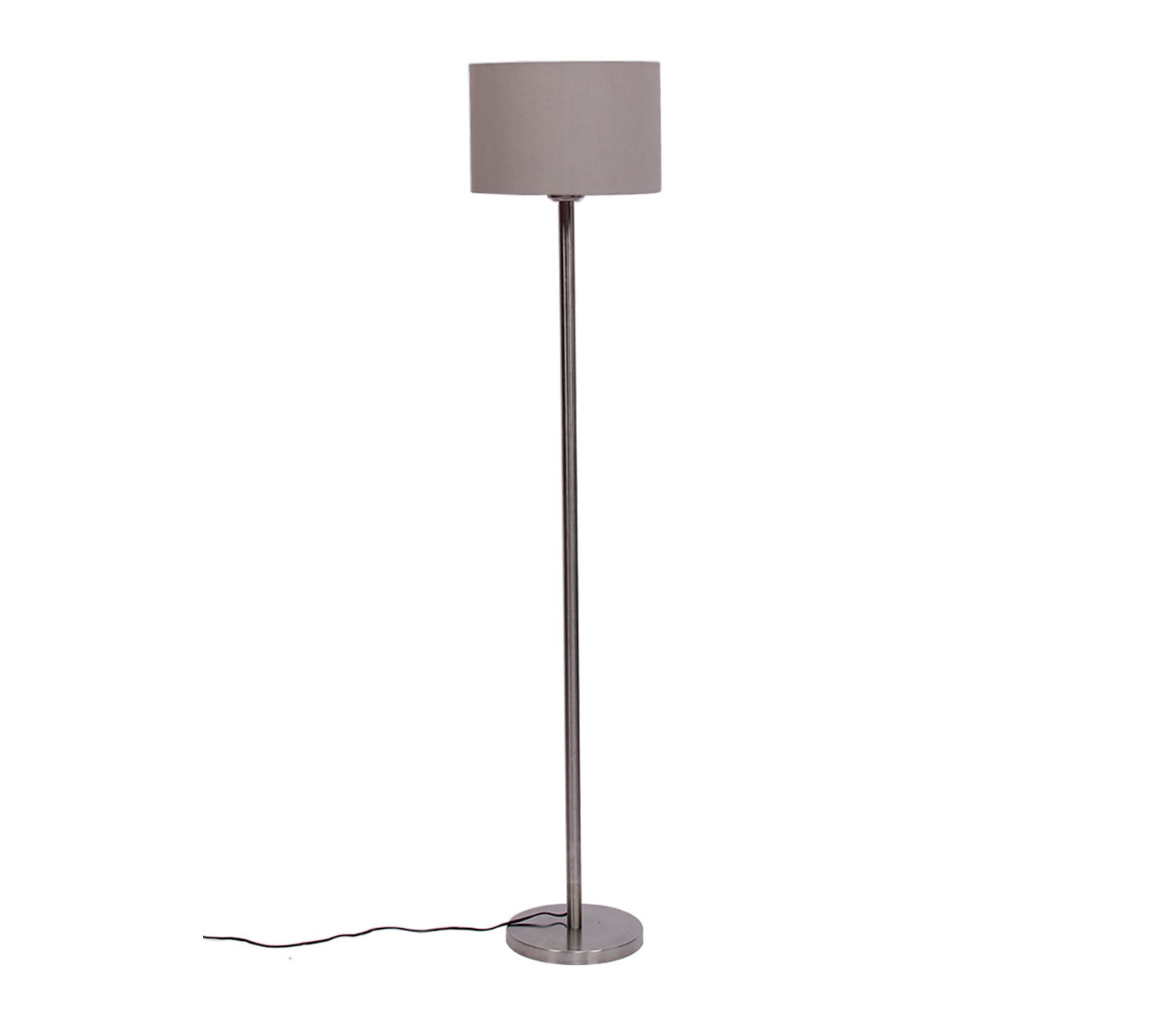 Artistic Grey Color Drum Shaped Designer Steel Floor Lamp