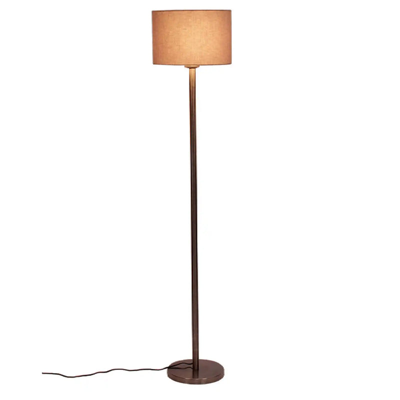 Artistic Grey Color Drum Shaped Designer Steel Floor Lamp