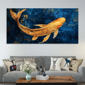Artistic Koi Fish Canvas Wall Art Painting for Home & Office
