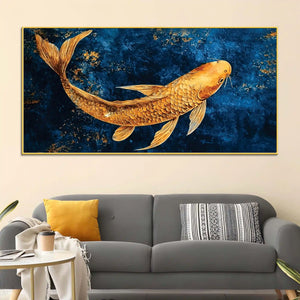 Artistic Koi Fish Canvas Wall Art Painting for Home & Office