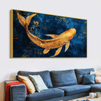 Artistic Koi Fish Canvas Wall Art Painting for Home & Office