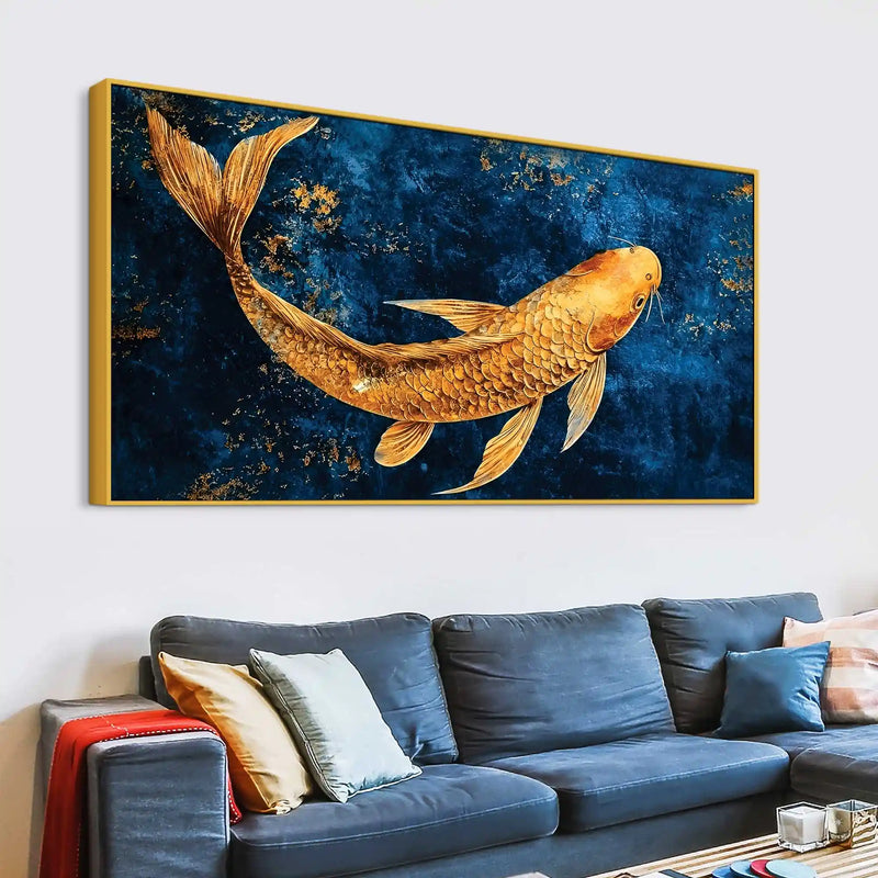 Artistic Koi Fish Canvas Wall Art Painting for Home & Office