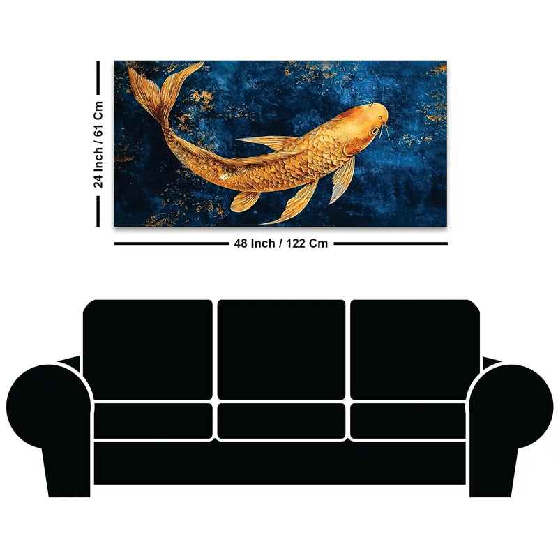 Artistic Koi Fish Canvas Wall Art Painting for Home & Office