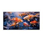 Artistic Koi Fish Canvas Wall Painting for Modern Decor