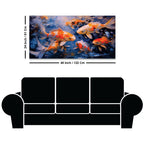 Artistic Koi Fish Canvas Wall Painting for Modern Decor