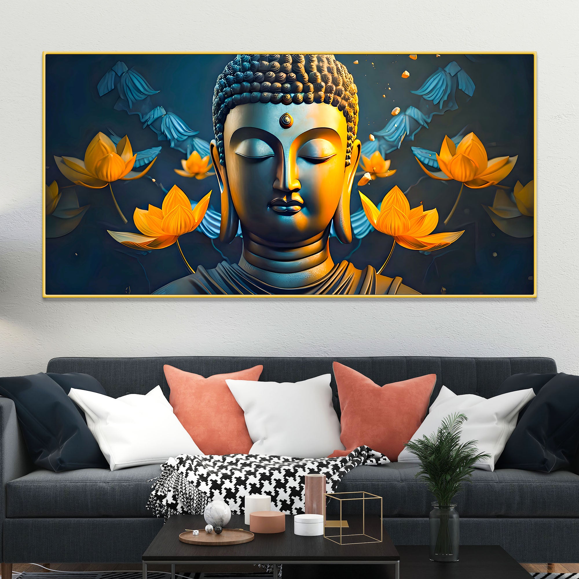 artistic-lord-gautam-buddha-painting-for-creative-wall-decoration