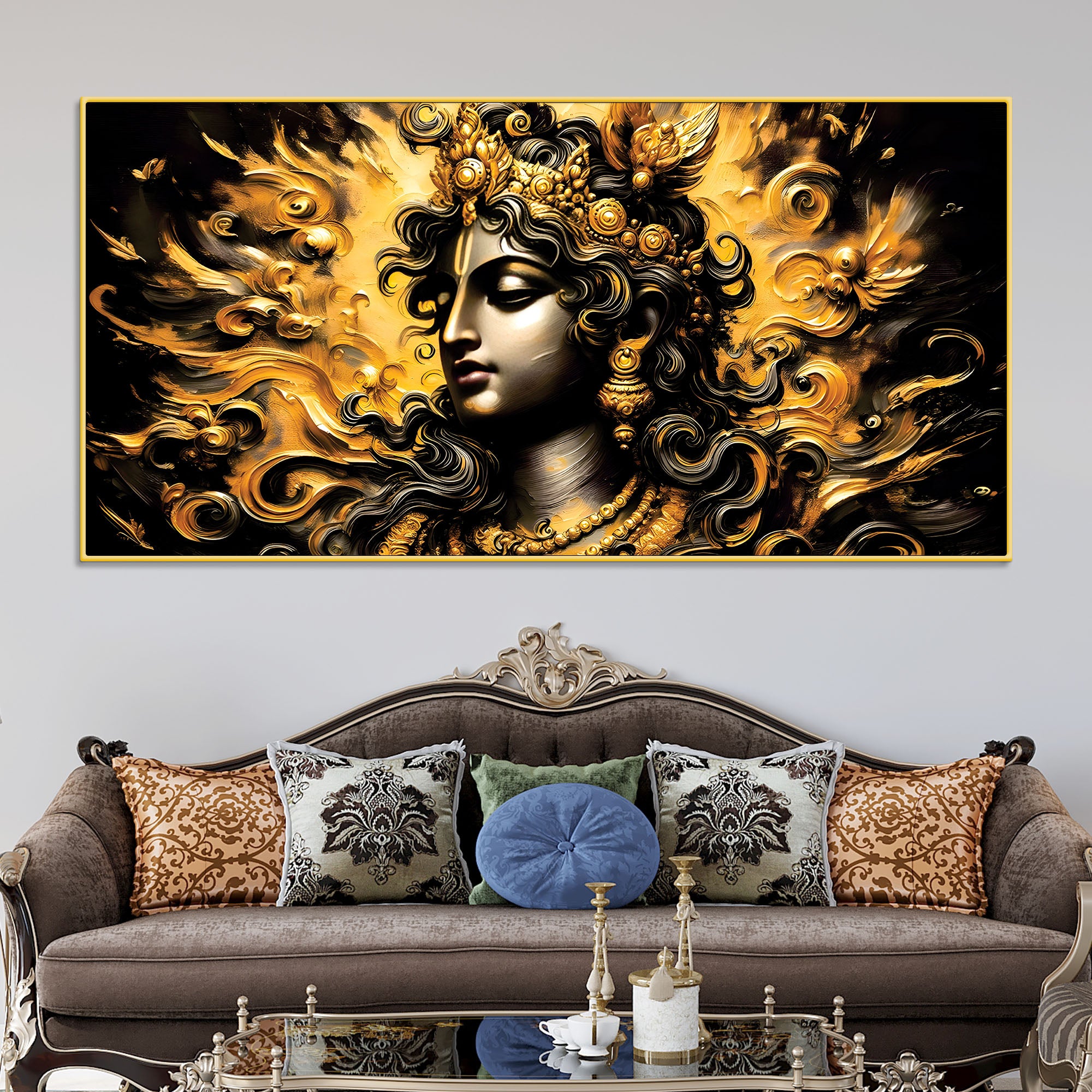 artistic-lord-krishna-gold-effect-canvas-painting-for-home-interiors