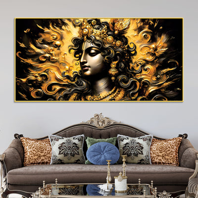 artistic-lord-krishna-gold-effect-canvas-painting-for-home-interiors