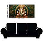 Artistic Lord Shri Ganesha Modern Portrait Canvas Wall Painting for Home & Office Decor – Modern Devotional Wall Art