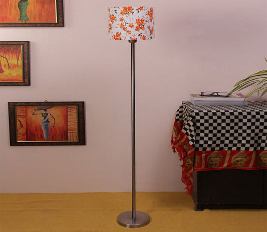 Artistic Multi Color Drum Shaped Designer Steel Floor Lamp