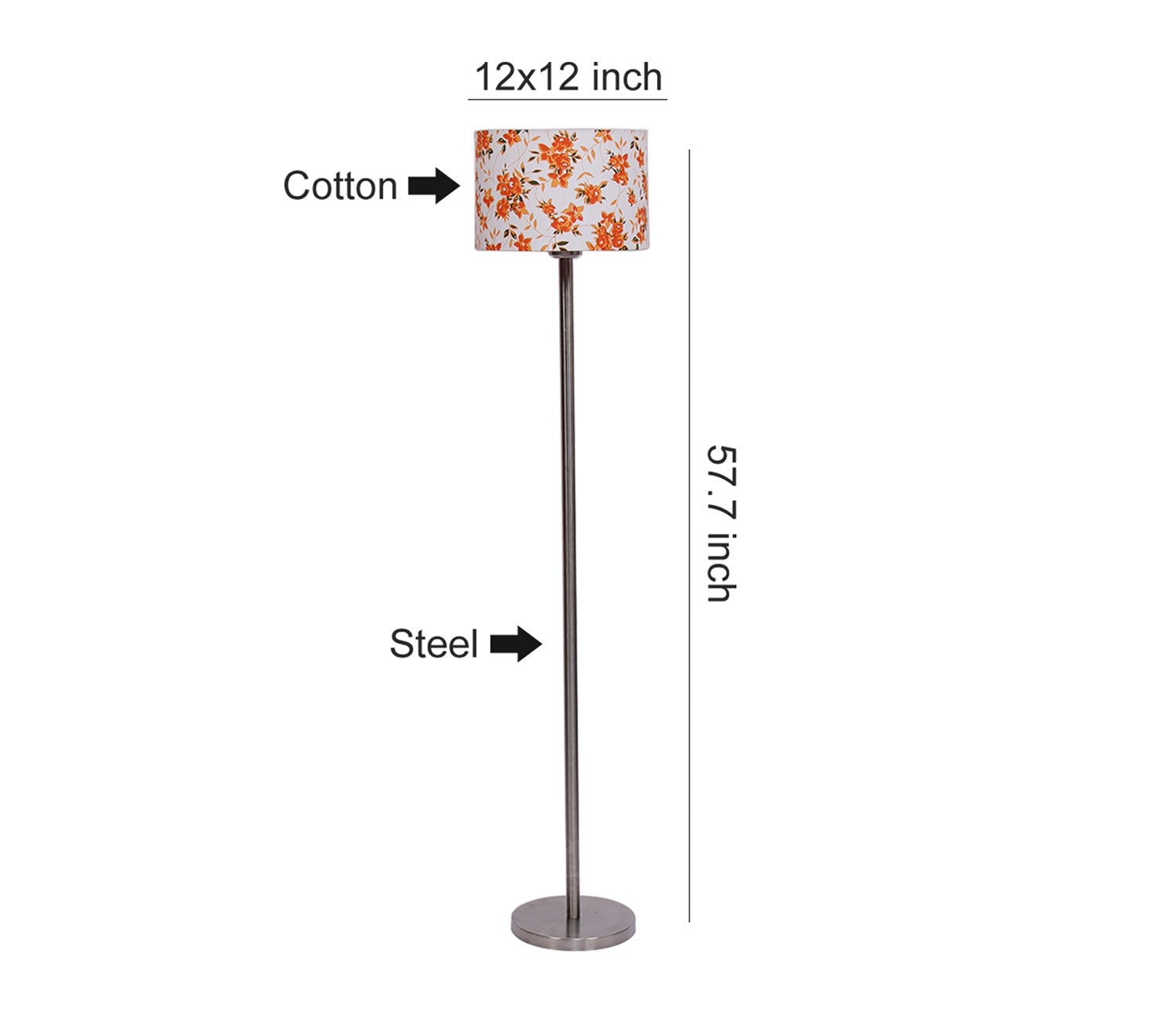 Artistic Multi Color Drum Shaped Designer Steel Floor Lamp