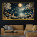 Artistic Nature Deer Crystal Glass Painting Office & Home Décor