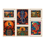 Artistic Nature Inspired Wall Art Frame Set of 6