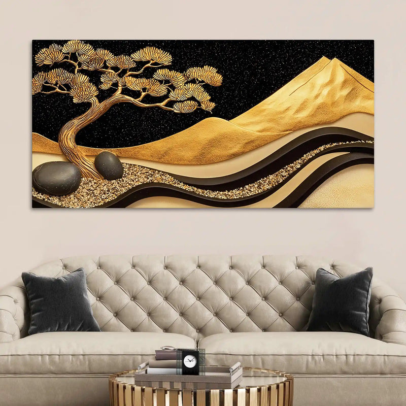 Artistic Nature Theme Abstract Canvas Wall Painting for Décor
