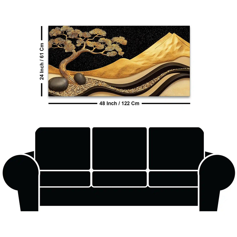 Artistic Nature Theme Abstract Canvas Wall Painting for Décor