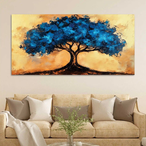 Artistic Nature Tree Canvas Wall Abstract Painting for Modern Decor