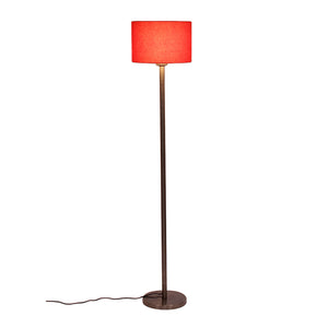 Artistic Orange Color Drum Shaped Designer Steel Floor Lamp