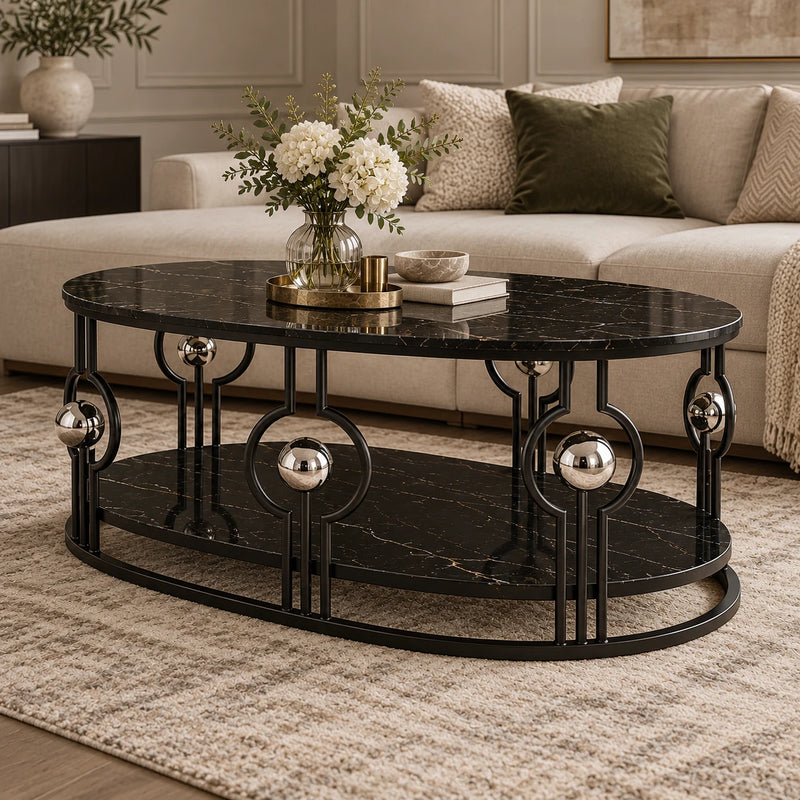 Artistic Oval Center Table for Living Room, Office Lounge and Reception Space