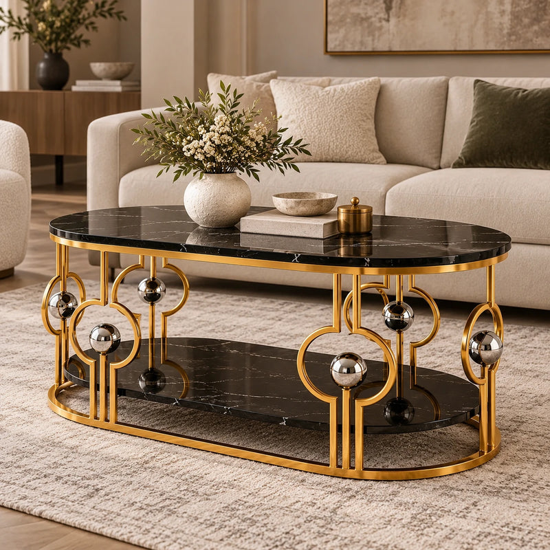 Artistic Oval Center Table for Living Room, Office Lounge and Reception Space