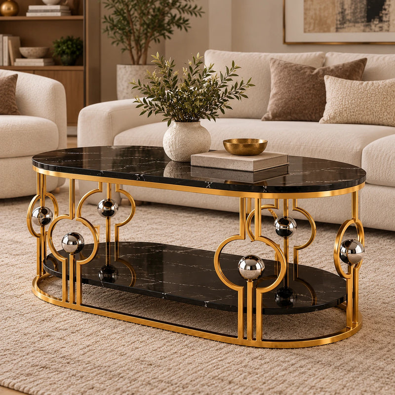 Artistic Oval Center Table for Living Room, Office Lounge and Reception Space