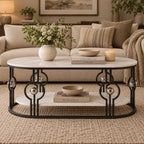 Artistic Oval Center Table for Living Room, Office Lounge and Reception Space