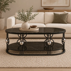 Artistic Oval Center Table for Living Room, Office Lounge and Reception Space